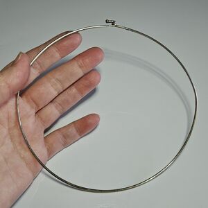 James Avery Silver Tone Omega Collar Necklace